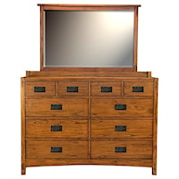 Dresser and Mirror Set