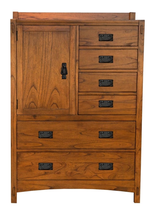 Six Drawer Chest with Door Cabinet