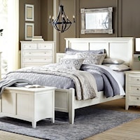 Cottage Style Solid Wood Queen Panel Bed