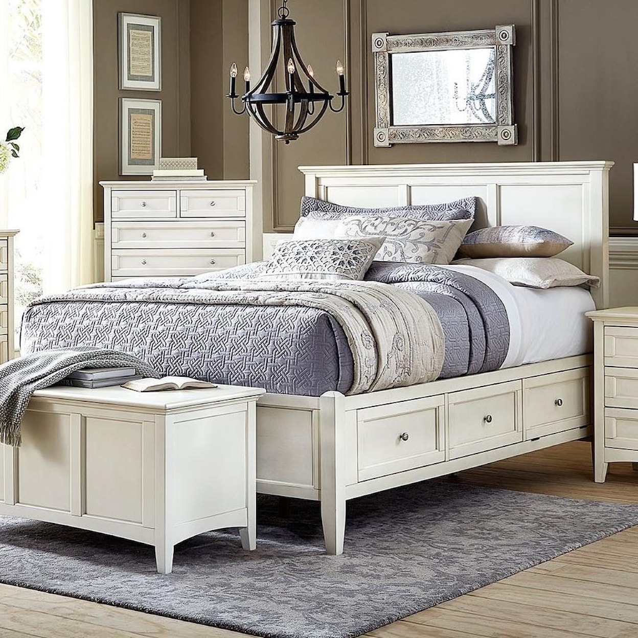 A-A Northlake Queen Storage Bed