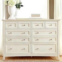 Cottage Style Master Dresser with Metal Hardware