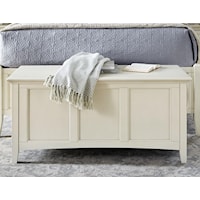 Cottage Style Solid Wood Cedar Lined Blanket Trunk