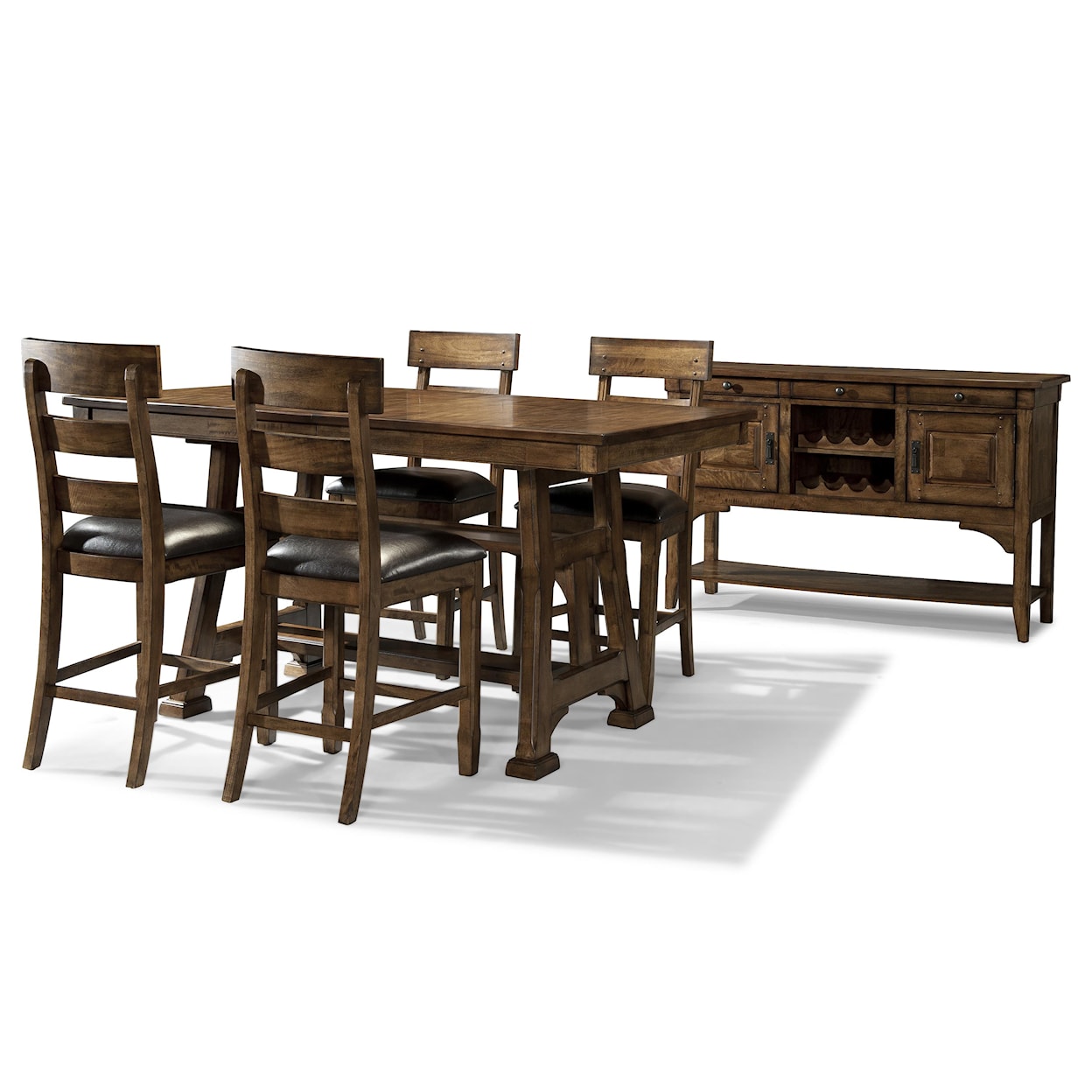 AAmerica Ozark Casual Gathering Height Dining Room Group