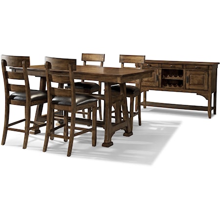 Casual Gathering Height Dining Room Group