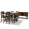 AAmerica Ozark 5 Piece Trestle Pub Table and Stool Set