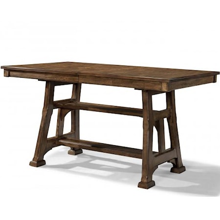 Gathering Height Trestle Table with Shelf