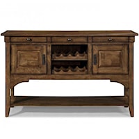 Sideboard with Wine Rack, Drawers, and Doors