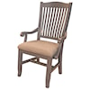 AAmerica Port Townsend Slatback Arm Chair with Upholstered Seat