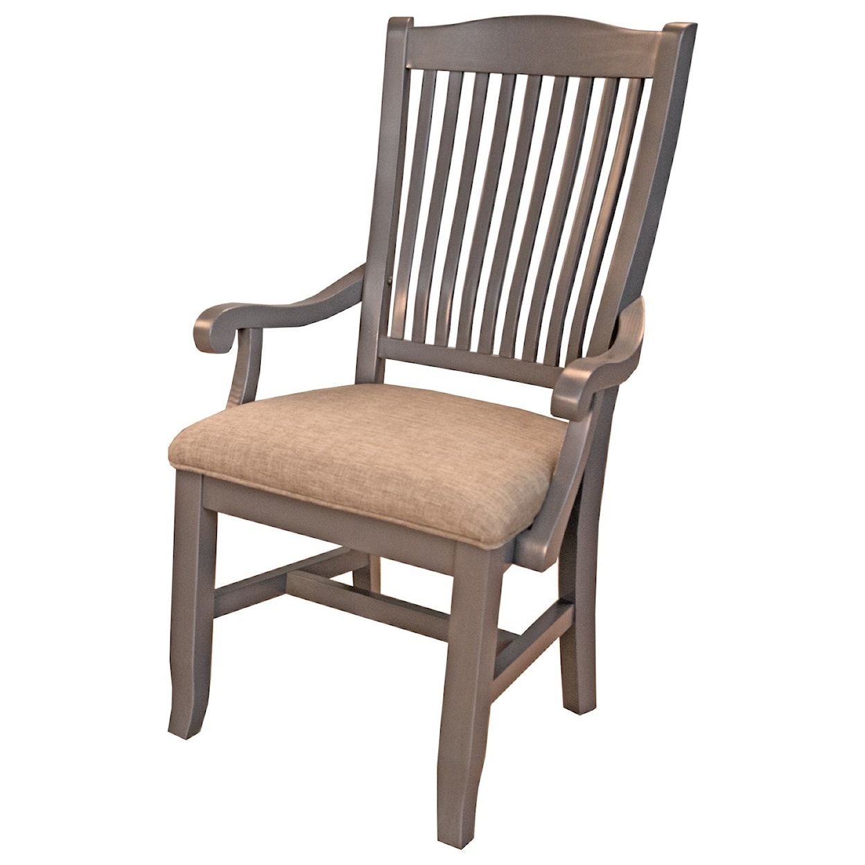 AAmerica Port Townsend Slatback Arm Chair with Upholstered Seat