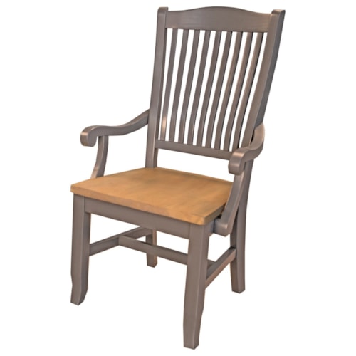 Slatback Dining Arm Chair