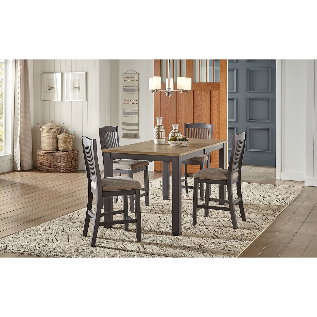 A-A Port Townsend 5-Piece Gathering Height Table and Chair Set