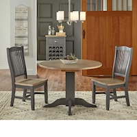 3 Pc Table & Chair Set- (Round Table & 2 Side Chairs)