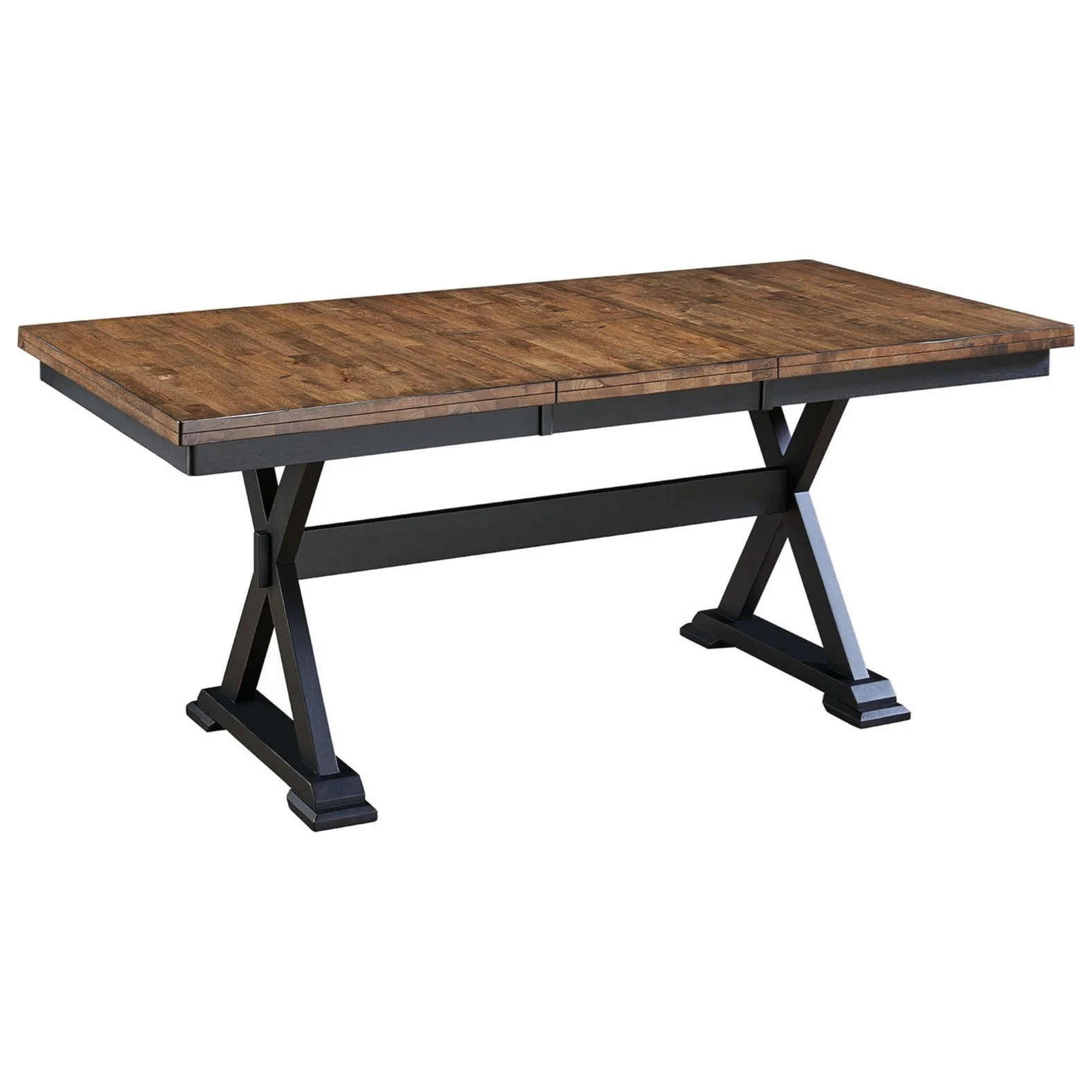 Yellowstone Dutton Trestle Dining Table - 6 Foot, Black Forest Decor