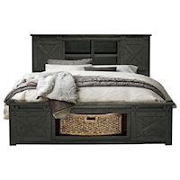 California King Bed with Rotating Storage