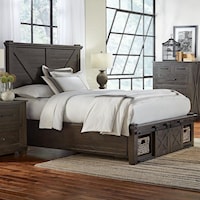 Queen Bed with Rotating Storage