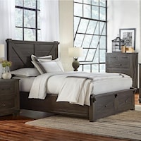 King Bed with Footboard Bench and Drawers