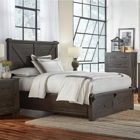 King Bed with Footboard Bench