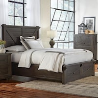 California King Bed with Footboard Bench and Drawers