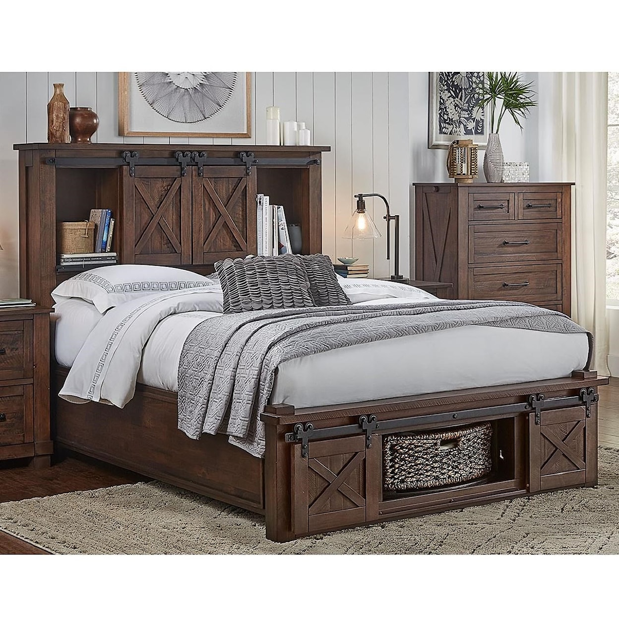 AAmerica Sun Valley King Bed with Rotating Storage