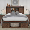 A-A Sun Valley King Bed with Rotating Storage