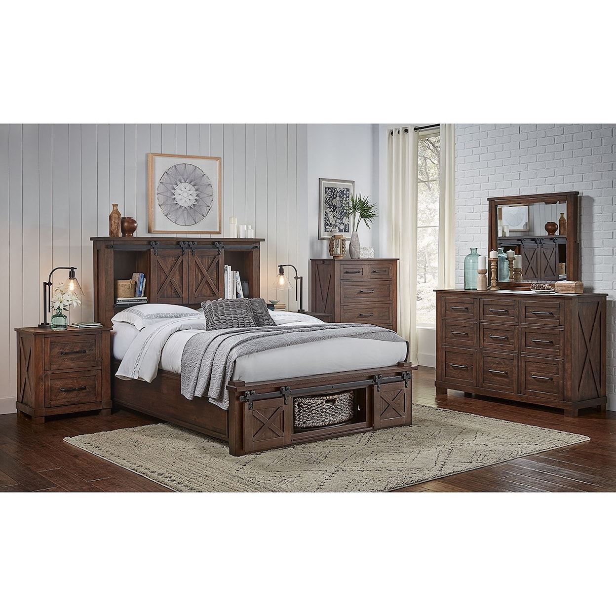 AAmerica Sun Valley King Bed with Rotating Storage