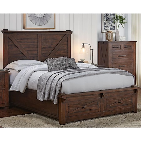 King Bed with Footboard Bench