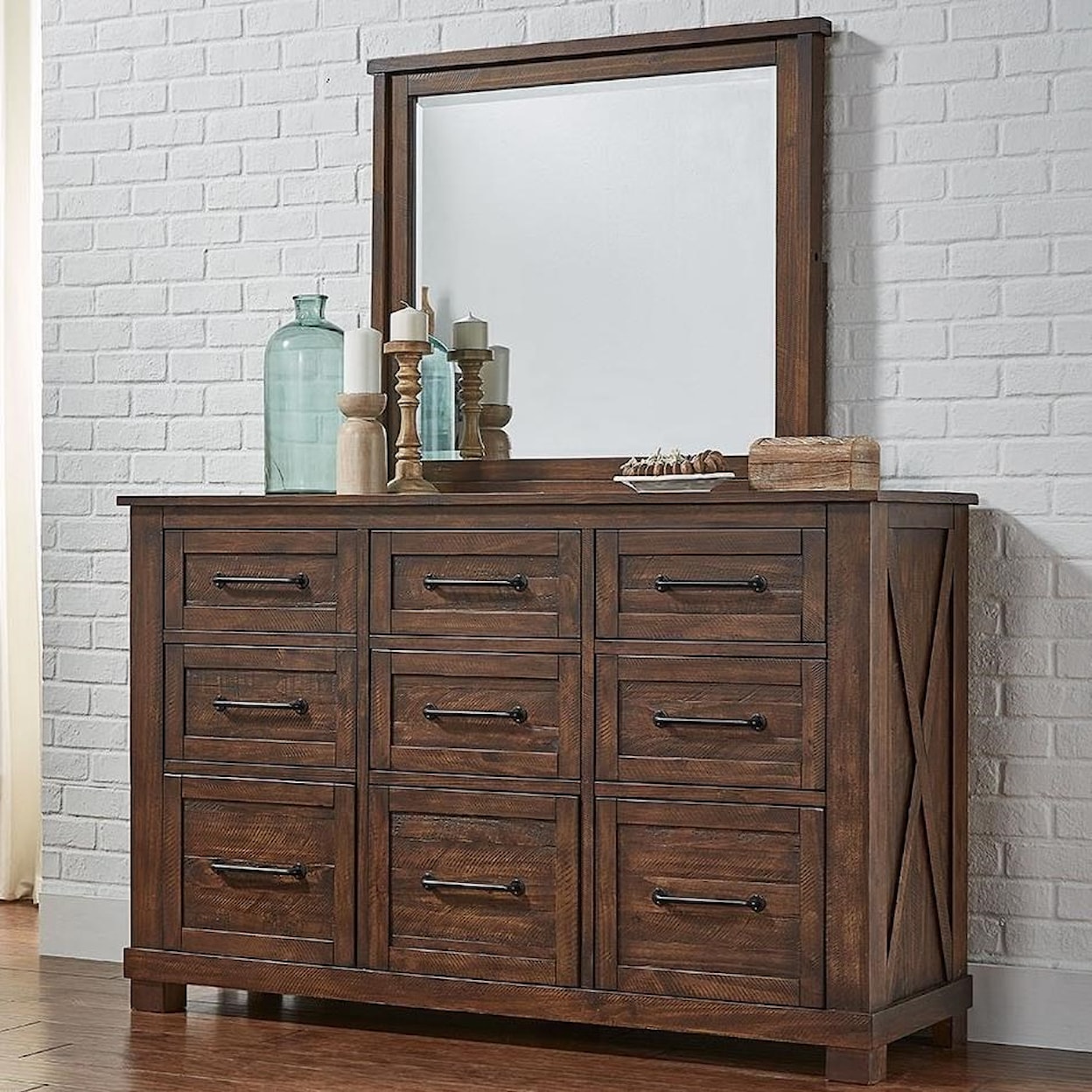 AAmerica Sun Valley Dresser and Mirror Set