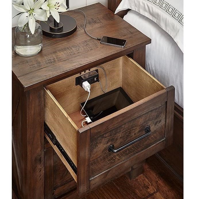 A-America Sun Valley Nightstand with USB Charging