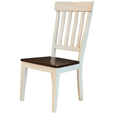 Solid Wood Slat-Back Side Chair