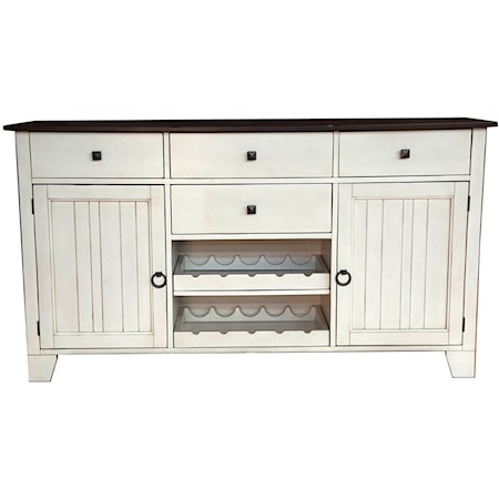 Wide Server with Removable Wine Racks