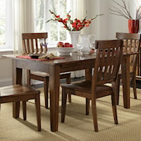 Solid Wood Leg Table with 3 Self-Storing Leaves