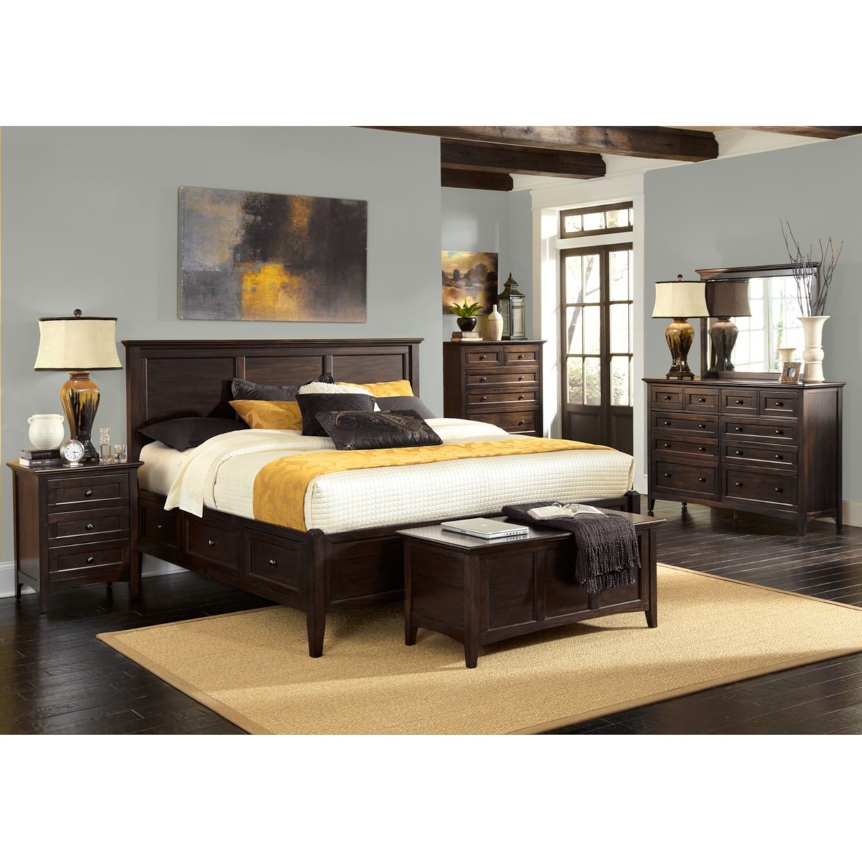 AAmerica Westlake Queen Storage Bedroom Group