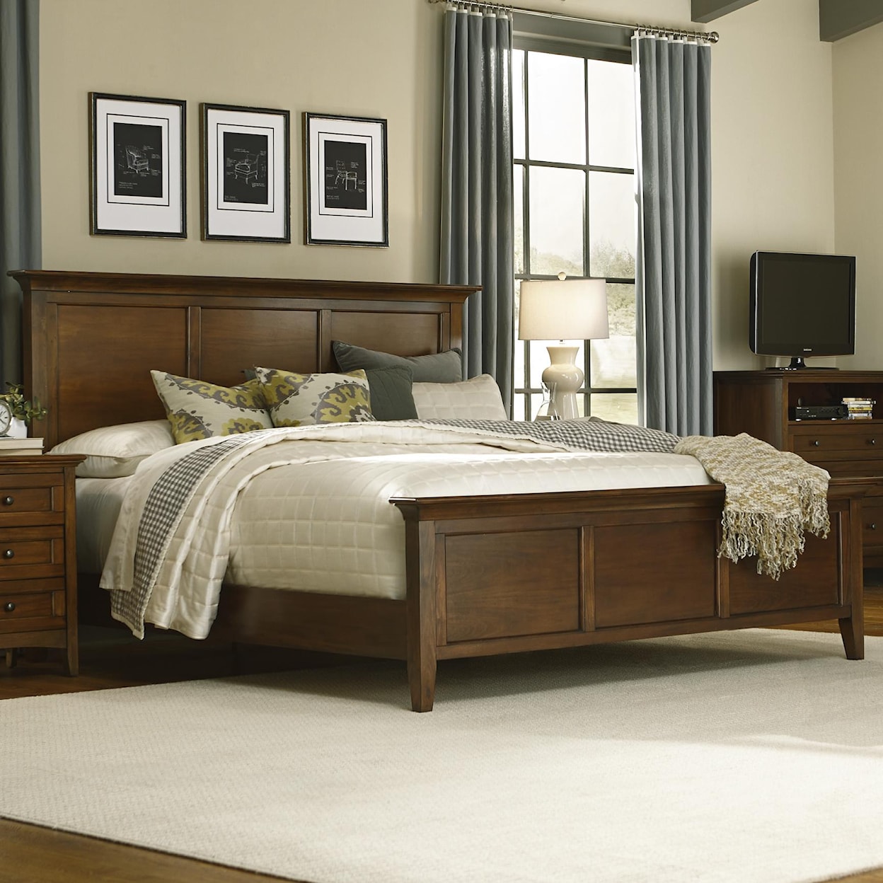 A-A Westlake Queen Panel Bed