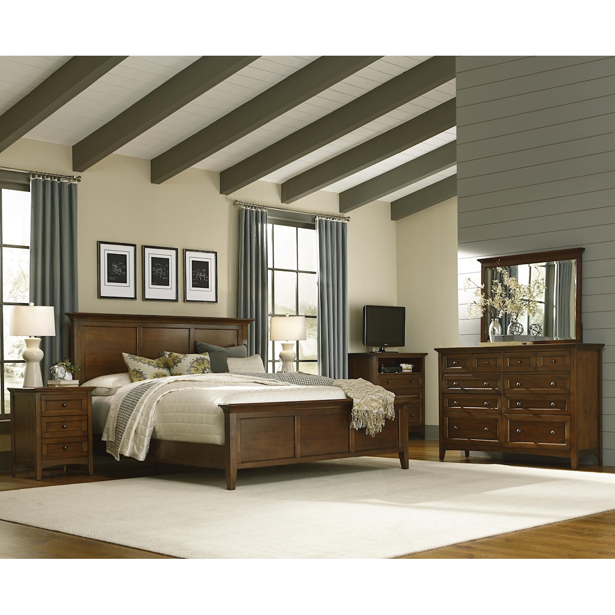 A-A Westlake Queen Panel Bed