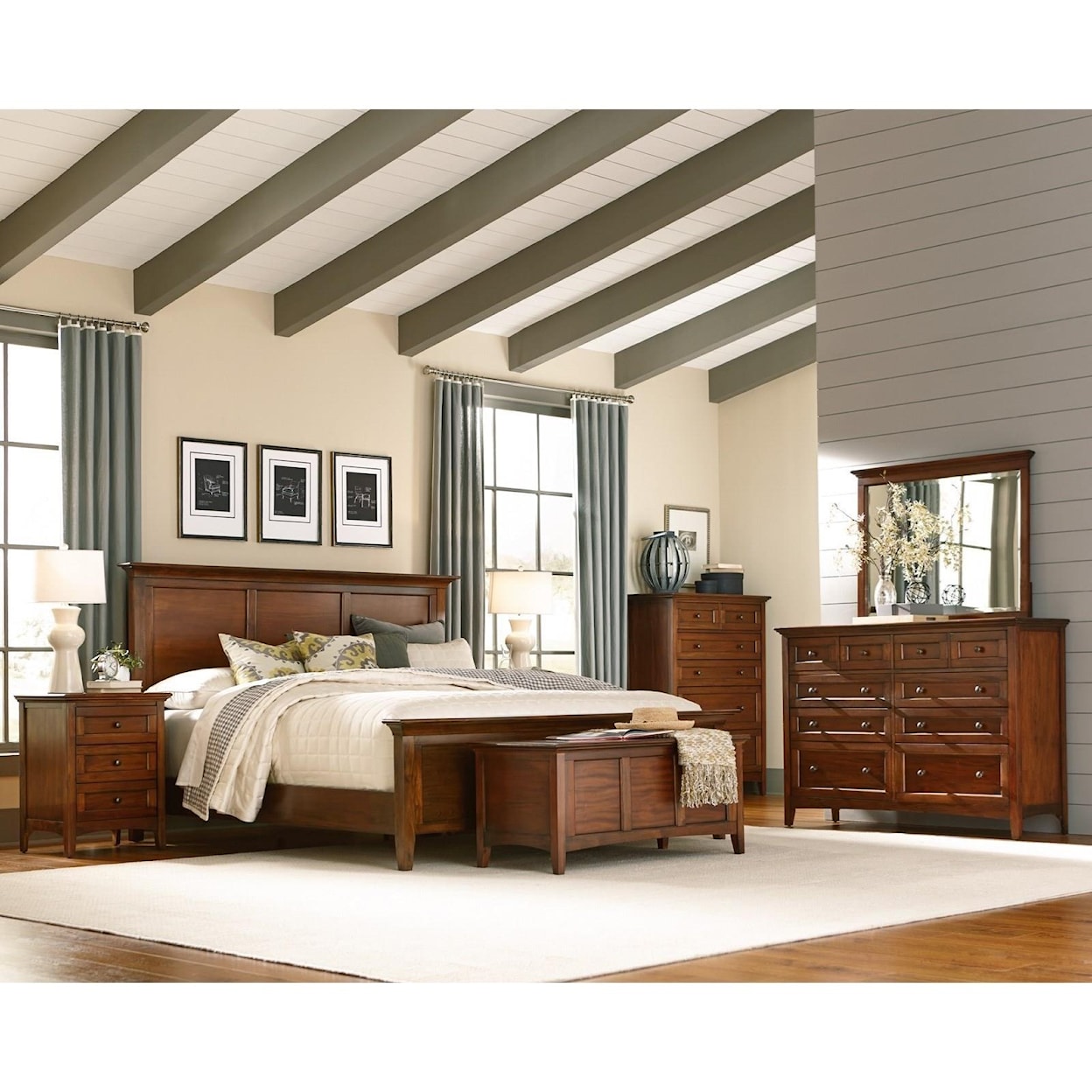 AAmerica Westlake California King Panel Bed