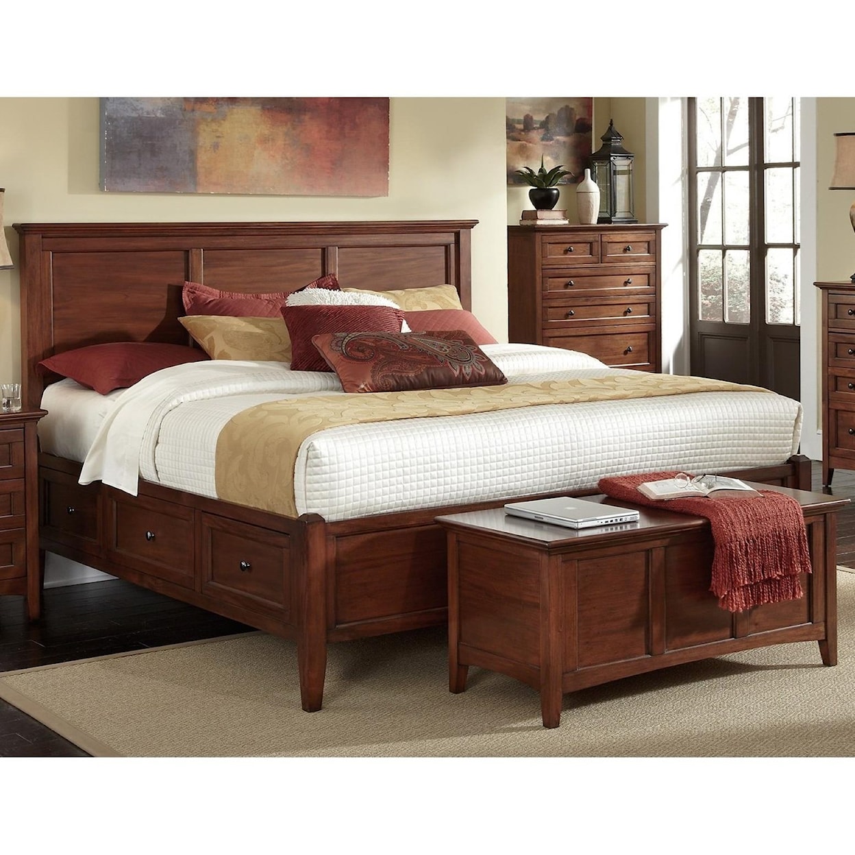 A-A Westlake California King Storage Bed