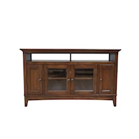 52 Inch Wide TV Console with Door Cabinets