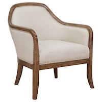 Accent Arm Chair with Wood Frame