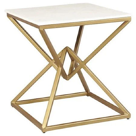 Contemporary Pyramid End Table