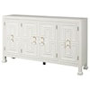 Accentrics Home Sideboards and Buffets Modern Geometric White 4 Door Credenza