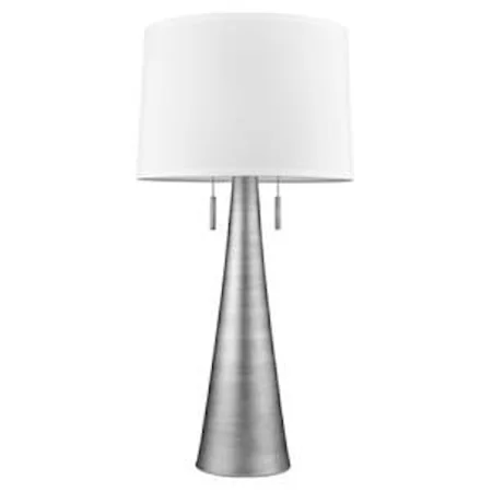 Weathered Pewter 2-Light Table Lamp