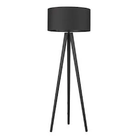 Matte Black 1-Light Floor Lamp