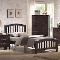 Twin Slatted Headboard & Footboard Bed