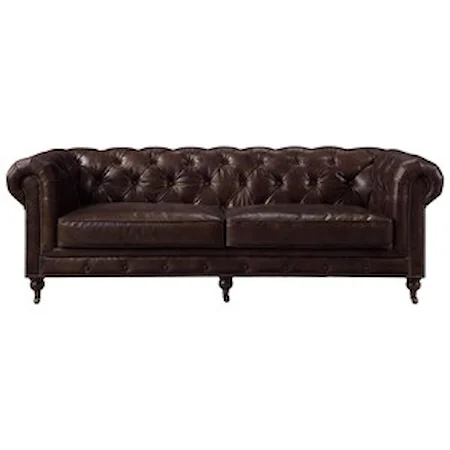 Vintage Sofa with Chesterfield Tufted Back