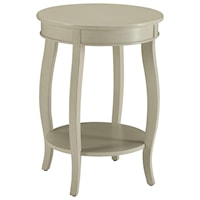 Traditional Round Side Table with Open Shelf