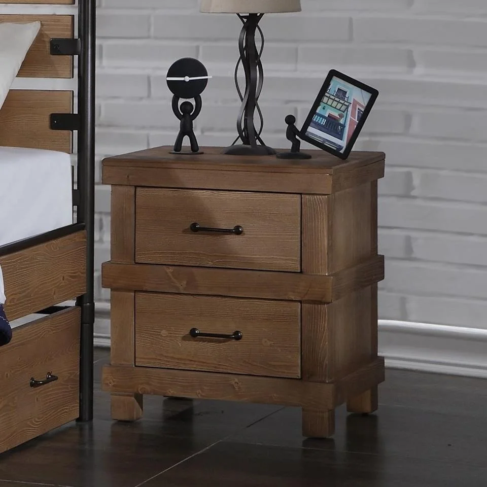 Acme Furniture Adams 30613 Industrial 2Drawer Nightstand A1 Furniture & Mattress Nightstands
