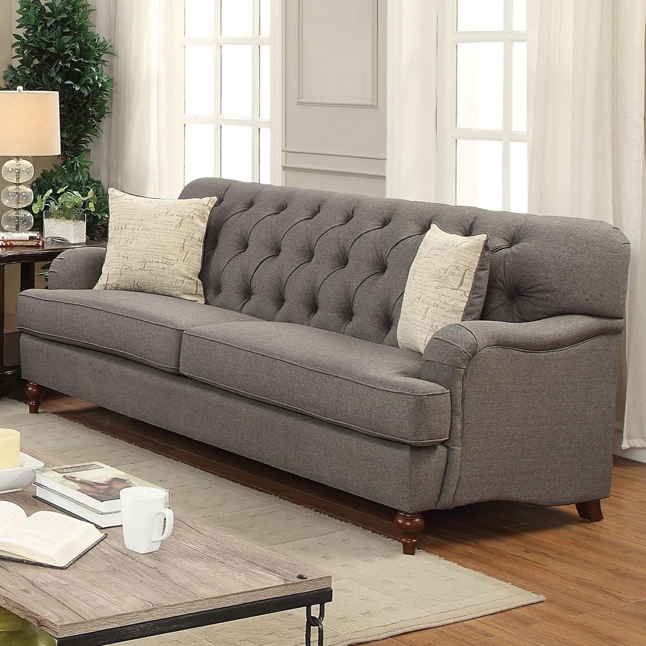 Acme Furniture Alianza 53690 Traditional Sofa with Diamond
