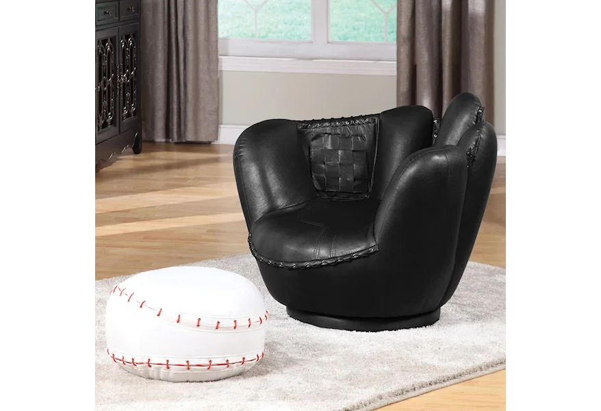 All Star 2Pc Pk Chair & Ottoman by Acme Furniture at Corner Furniture