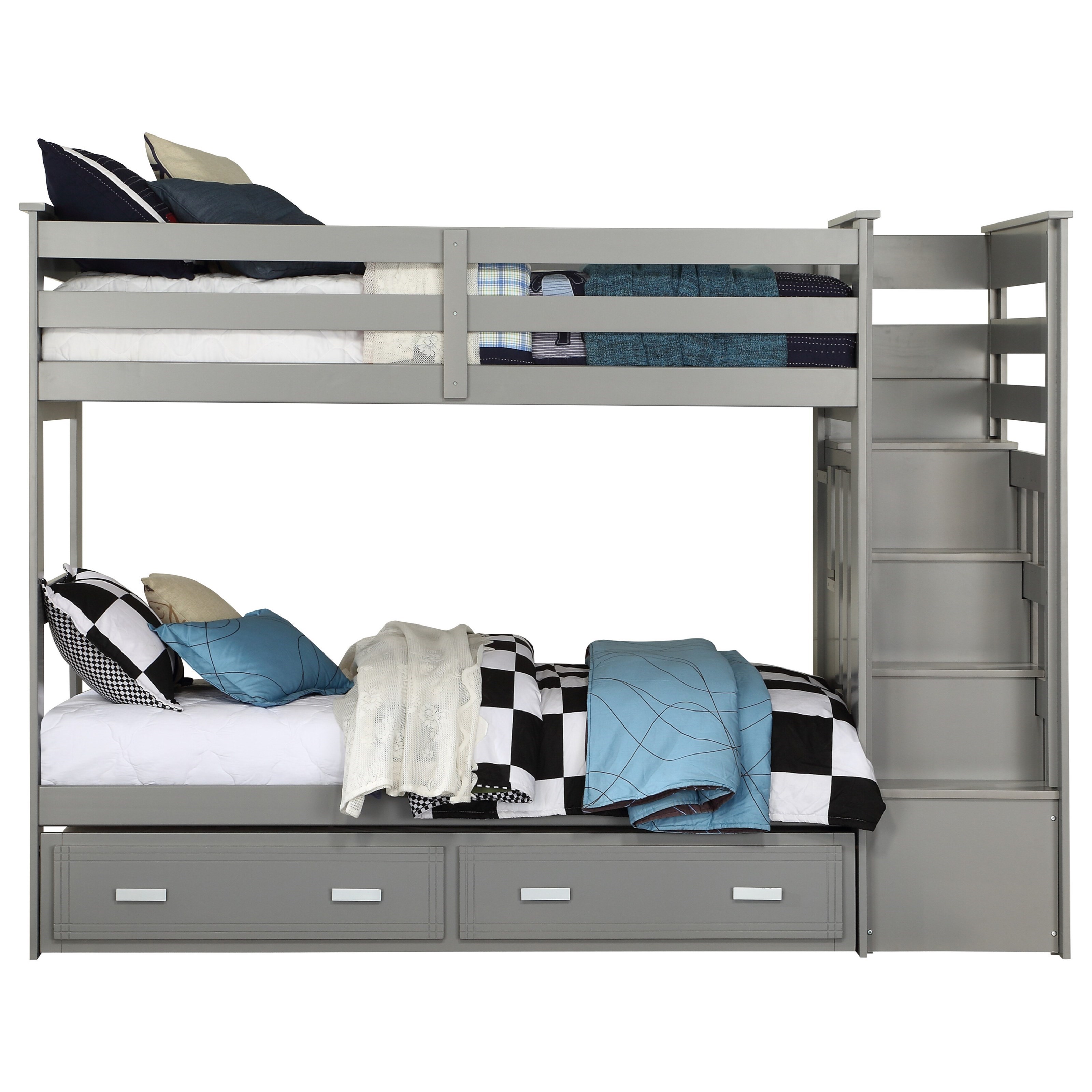 Storage Bunkbed with Trundle