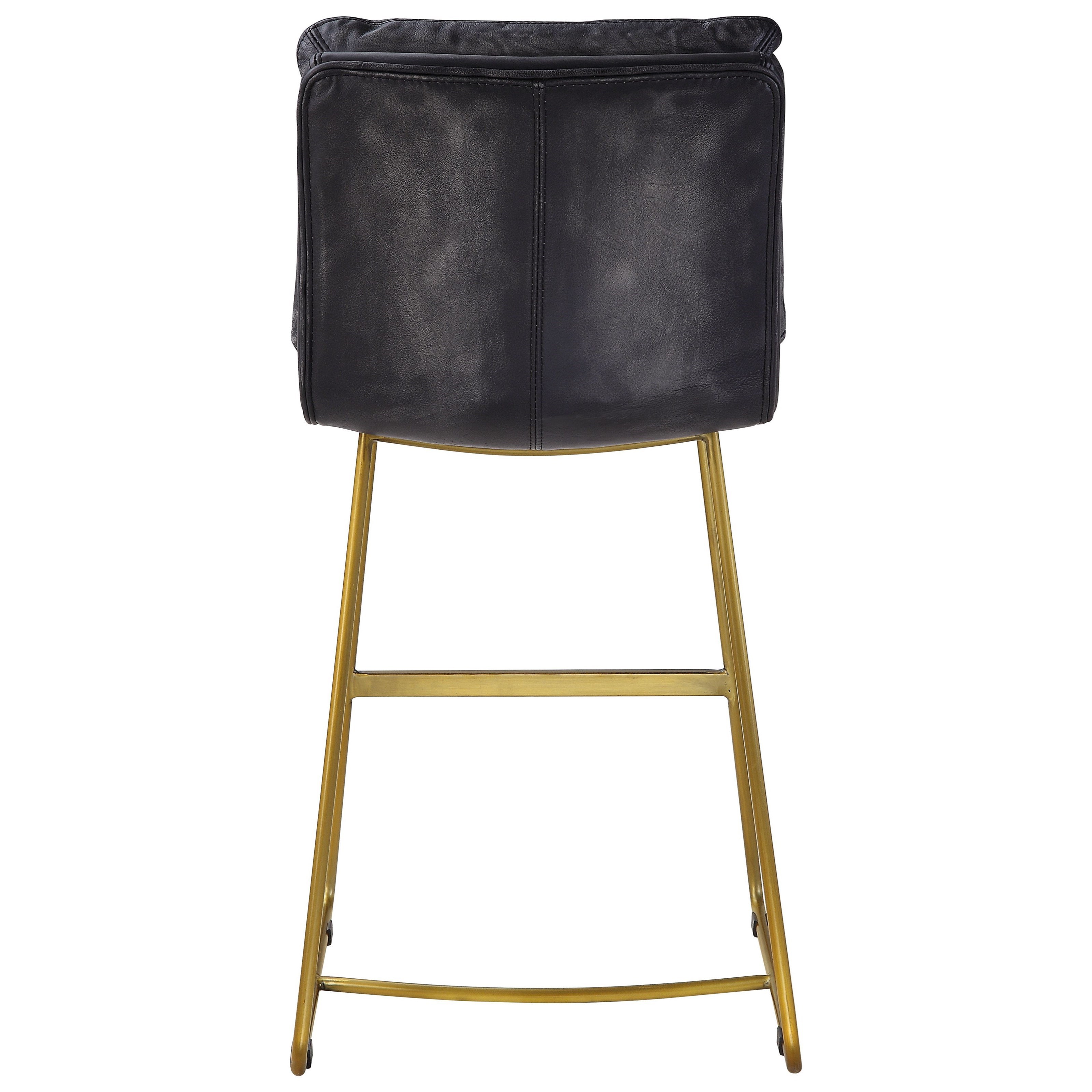 Acme Furniture Alsey 96400 Antique Black Top Grain Leather Counter